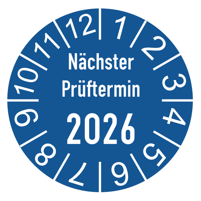 1.000 Jahresmarken 2024 – Selbstklebende Prüfplaketten, Orange, 2 Cm Ø, Von MBS-SIGNS