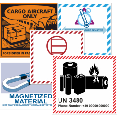 Verpackungsetiketten für Transport- und Luftfrachtgüter