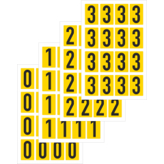 Zahlenaufkleber als Set