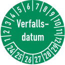 Pr&uuml;fplakette Verfallsdatum in verschiedenen Variationen