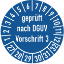 Prüfplakette geprüft nach DGUV Vorschrift 3 in...
