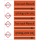 Rohrkennzeichnungsbänder nach DIN 2403 mit einem GHS-Symbol Text nach Wahl in verschiedenen Variationen Ausf. B für Rohre unter 50 mm Ø - 33 m Rollen ca. 120 mmBreite orange ätzend