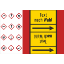 Rohrkennzeichnungsbänder für brennbare Gase...