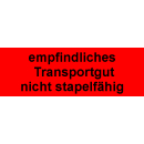 Leuchtrote Verpackungsetiketten in Papierqualität...
