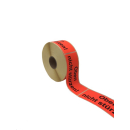 Leuchtrote Verpackungsetiketten in Papierqualität...