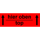 Leuchtrote Verpackungsetiketten in Papierqualität...