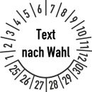 Pr&uuml;fplakette Text nach Wahl  in verschiedenen...