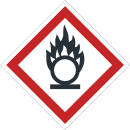 Gefahrstoffetiketten mit GHS-Symbolen Flamme...
