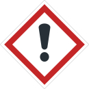 Gefahrstoffetiketten mit GHS-Symbolen Ausrufezeichen in Rollenware zu 1.000 Stück sofort lieferbar