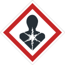 Gefahrstoffetiketten mit GHS-Symbolen...