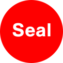 Runde experta-Sicherheitssiegel Seal in zerst&ouml;rbarer...