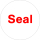 Runde experta-Sicherheitssiegel Seal in zerstörbarer Dokumentenfolie zu 100 Stück / VE in verschiedenen Ausführungen 50 mm Ø Grund weiß - Text rot