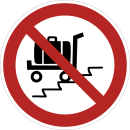 Rote Verbotsschilder Benutzung der Rolltreppe mit...