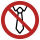 Rote Verbotsschilder Bedienung mit Krawatte verboten Rolle  30 mm ca. 285 Stück/Rolle