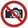 Selbstklebendes Verbotsschild aus einer hochwertigen Folie  mit transparenter Schutzabdeckung Fotografieren verboten