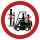 Verbotsschild bestehend aus einer selbstklebenden Folie mit transparenter Schutzabdeckung Mitfahren auf Flurf&ouml;rderfahrzeugen verboten in verschiedenen Variationen