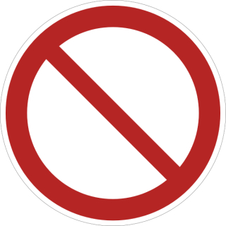 Rote Verbotsschilder Verbotszeichen nur mit Zusatzschild verwenden