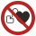 Selbstklebendes Verbotsschild aus einer hochwertigen Folie  mit transparenter Schutzabdeckung Verbot für Personen mit Herzschrittmacher