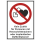 Verbotskombischild Kein Zutritt für Personen mit Herzschrittmachern - selbstklebende Folie mit transparentem Schutzlaminat - 210 x 297 mm