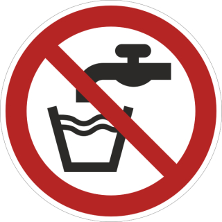 Rote Verbotsschilder Kein Trinkwasser