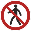 Rote Verbotsschilder Für Fußgänger verboten