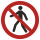 Selbstklebendes Verbotsschild aus einer hochwertigen Folie  mit transparenter Schutzabdeckung Für Fußgänger verboten