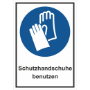 Kombi-Gebotsschild Schutzhandschuhe benutzen -...