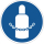 Blaue Gebotschsschilder Druckgasflasche durch Kette sichern in ausgestanzt rundem Format