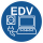 Blaue Gebotschsschilder Unterbrechungsfreie Stromversorgung nur für EDV-Anlagen in ausgestanzt rundem Format