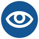 Blaue Gebotschsschilder Videoüberwachung in...
