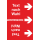 Rohrkennzeichnungsbänder in 150 mm Banbreite mit individuellen Text und Firmenlogo (Mitte)  für Rohre über 200 mm Ø  in 33 m Rollen lieferbar Grund rot - Schrift und Pfeile weiß