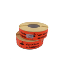Leuchtrote Verpackungsetiketten in Papierqualität Vor Nässe schützen! 50 x 148 mm für 1.000 Stück/Rolle erhältlich