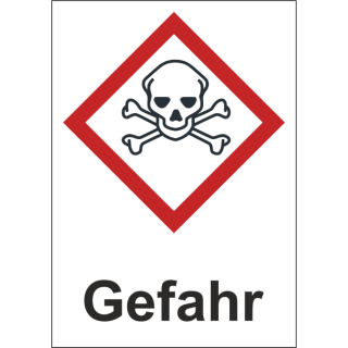 GHS Gefahrstoffetiketten Gefahr giftig zu 500 Stk/Rolle sofort lieferbar