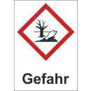 GHS Gefahrenstoffetiketten Gefahr umweltgef&auml;hrdend...