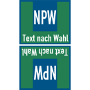 Rohrkennzeichnungsbänder nach DIN 2404 Text nach Wahl mit NPW Kurzzeichen für Nichttrinkwasserleitungen für Trinkwasserleitungen - 80 mm Bandbreite und 33 m Rollenlänge