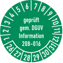 Prüfplaketten Geprüft gem. DGUV Information...