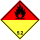 Gefahrgutetiketten nach GGVSEB/ADR, RID, IMDG(Seefahrt) und IATA(Luftfahrt) in 100 x 100 mm Organische Peroxide mit der Unterklasse 5.2 im weißen Symbol zu 1.000/Rolle