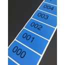 experta-Siegeletiketten mit VOID-Effekt matt selbstklebend mit fortlaufender Nummerierung und Text nach Wahl in verschiedenen Variationen zu 500 Stück/Rolle