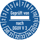 Prüfplaketten geprüft von-nach DGUV V3 30 mm...