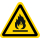 Warnschilder bestehend aus einer selbstklebenden Folie mit transparenter Schutzabdeckung Warnung vor feuergef&auml;hrlichen Stoffen