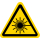 Gelbe Warnschilder für Warnhinweise vor Laserstrahlen