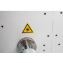 Gelbe Warnschilder für Warnhinweise vor Laserstrahlen 25 mm Schenkellänge ca. 333 Stück/Rolle