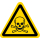 Gelbe Warnschilder für Warnhinweise vor giftigen Stoffen 25 mm Schenkellänge ca. 333 Stück/Rolle
