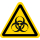 Gelbe Warnschilder für Warnhinweise vor Biogefährdung 25 mm Schenkellänge ca. 333 Stück/Rolle