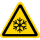 Gelbe Warnschilder für Warnhinweise vor Kälte 25 mm Schenkellänge ca. 333 Stück/Rolle