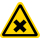 Gelbe Warnschilder für Warnhinweise vor gesundheitsschädlichen oder reizenden Stoffen 25 mm Schenkellänge ca. 333 Stück/Rolle