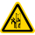 Gelbe Warnschilder für Warnhinweise vor Türen im Schwenkbereich - 25 mm Schenkellänge ca. 333 Stück/Rolle