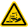Gelbe Warnschilder für Warnhinweise vor ätzenden Stoffen 25 mm Schenkellänge ca. 333 Stück/Rolle
