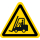 Gelbe Warnschilder für Warnhinweise vor Flurfahrzeugen