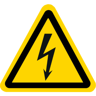 Warnschilder bestehend aus einer selbstklebenden Folie mit transparenter Schutzabdeckung Warnung vor elektrischen Spannungen 